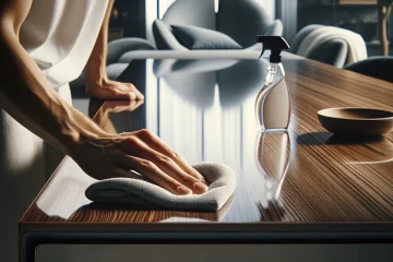 Houten tafel schoonmaken